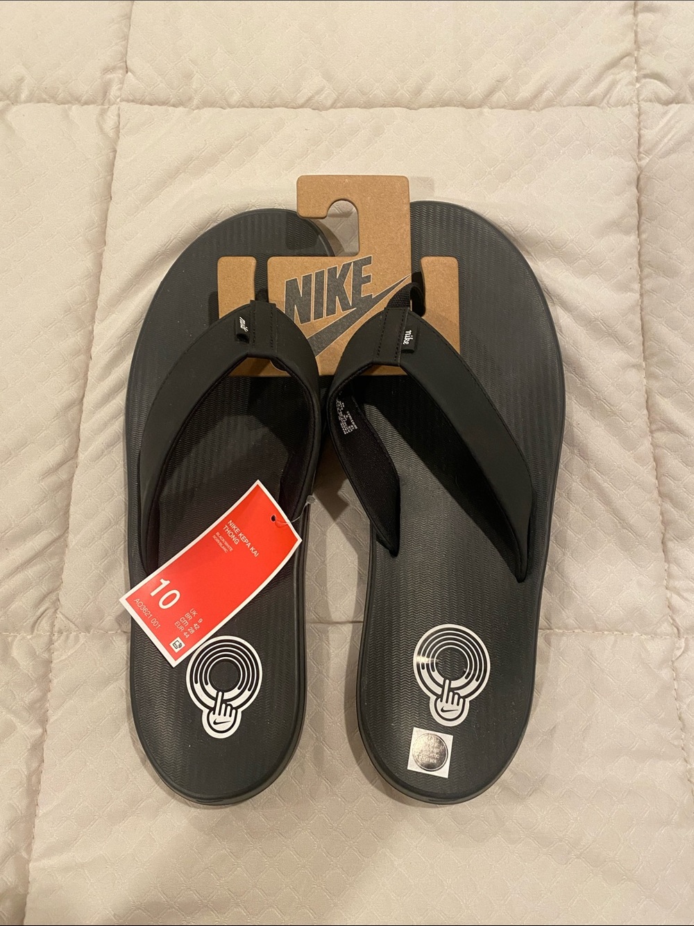 Nike Men’s Black Flip-Flop Sandals - Casual Thong Slides